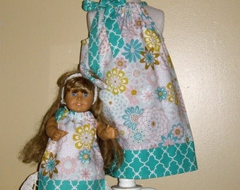 doll and me dress Matching Doll and me dress teal floral dress size 12 months , 2t, 3t, 4t, 5t. 6.7.8.10.12