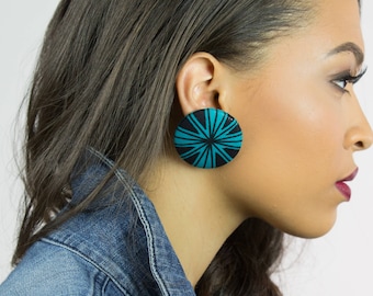 Wholesale jewelry, Wholesale earrings, Fabric covered button earrings, Favors, African fabric earrings, Bulk discount, Boutique stockist