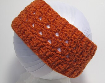 Pumpkin Headband, Orange Headband, Pumpkin Ear Warmer, Crochet Ear Warmer, Crochet Headband, Orange Crochet, Orange Crochet Ear Warmer