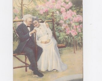 Vintage post card Undying Love