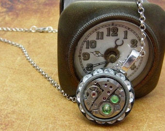 Bling - Steampunk Necklace - Repurposed Art