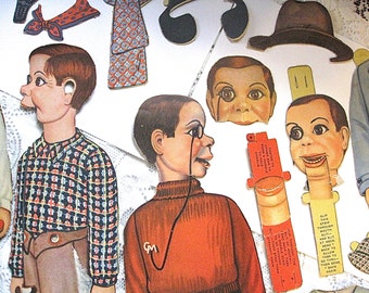 Charlie McCarthy As Is Paper Doll Lot Some Accessories Clothing 1938 One Whole 15 Inch Doll Others Missing Parts Read Full Details