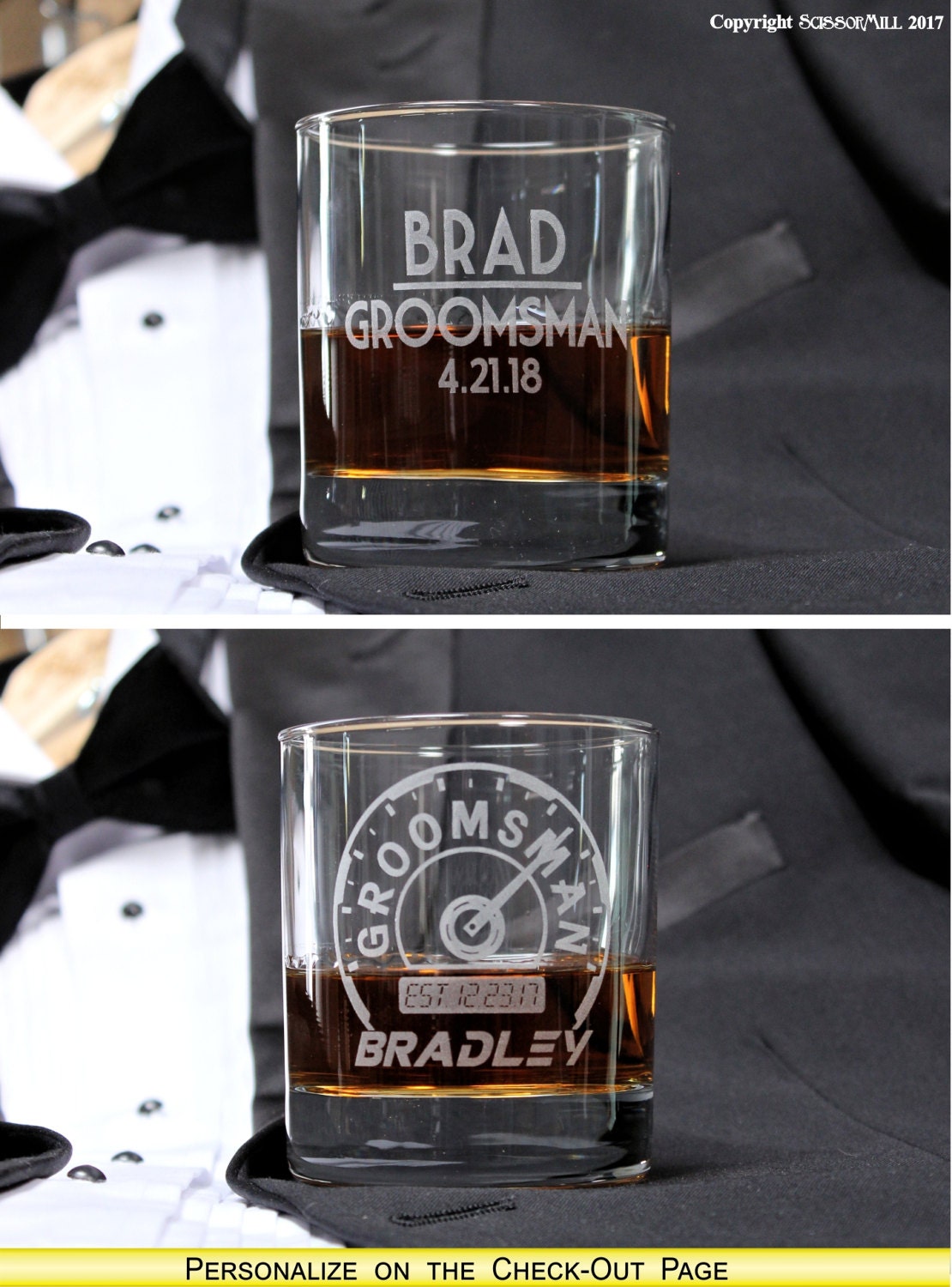 groomsmen whiskey glasses