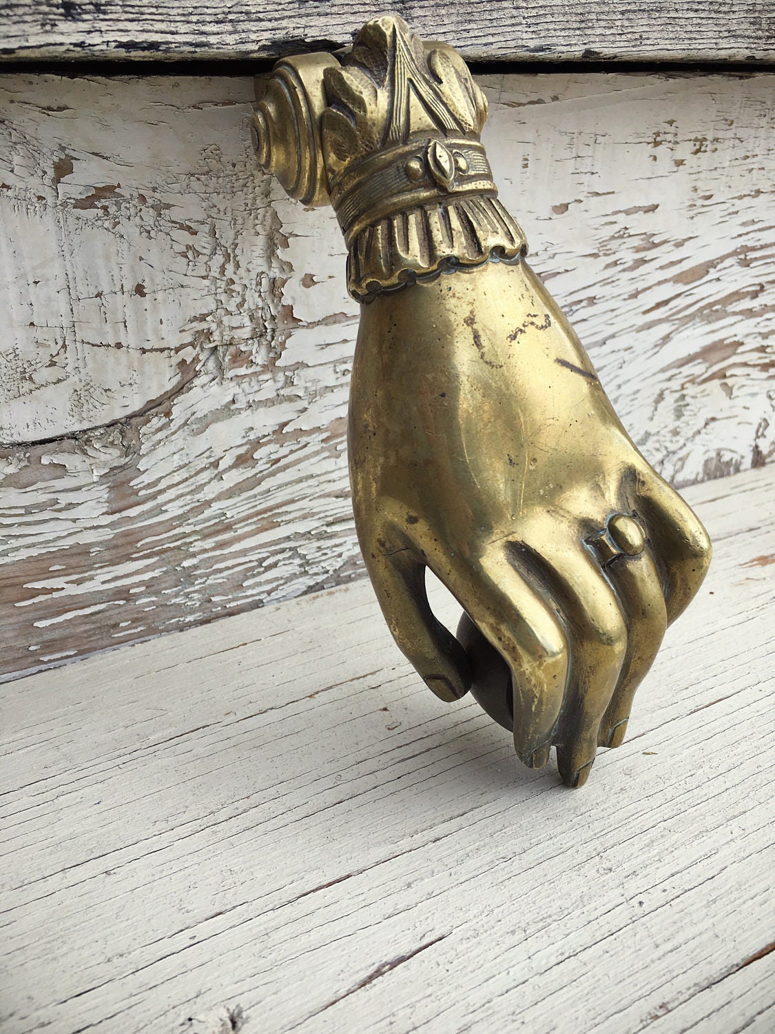 Antique Brass Hand Door Knocker Hand And Ball Victorian Cast Brass   Il Fullxfull.1220433633 Kzzs 