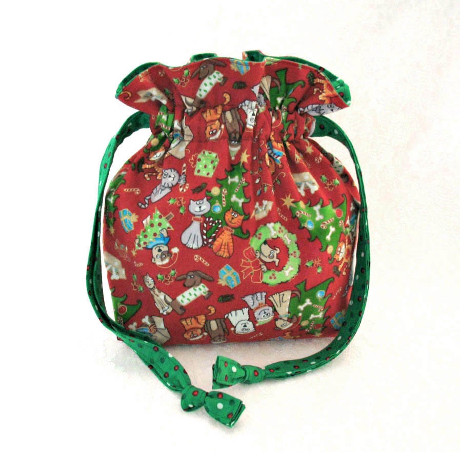 christmas gift bag fabric gift bag lined drawstring gift christmas gift bag fabric gift bag lined drawstring gift