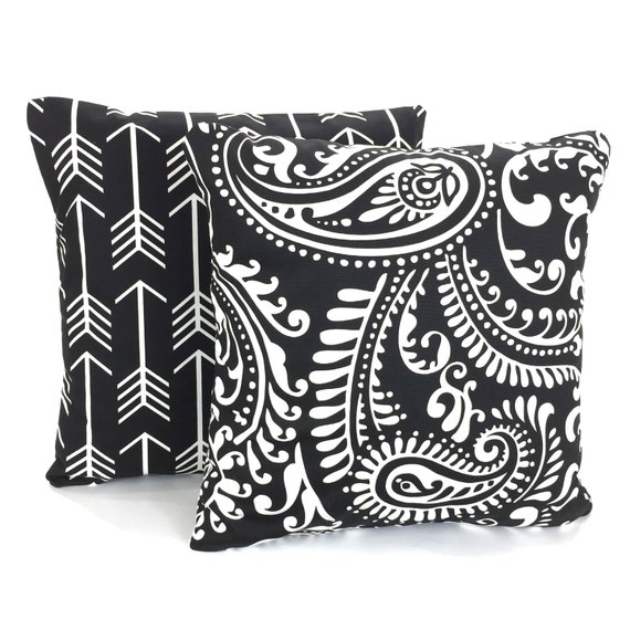 Black Throw Pillow Covers Decorative Pillows Cushions Black