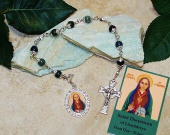 Unbreakable Catholic Chaplet of St. Dwynen of Llanddwyn - Patron Saint of Lovers and Sick Animals