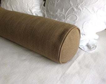 8x30 bolster pillow includes insert, dark toast/tan