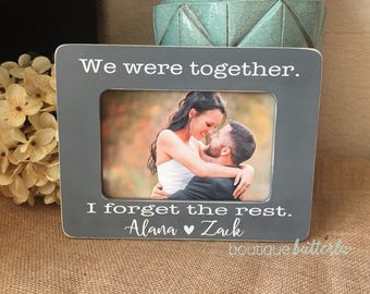 We Were Together I Forget The Rest Engagement Gift Personalized Engagement Frame Wedding Gift Walt Whitman Love Quote