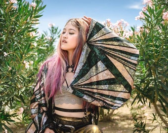 Smoothie Style Sequin Kimono- Multiple Colors- Burning Man Ibiza Festival Costume