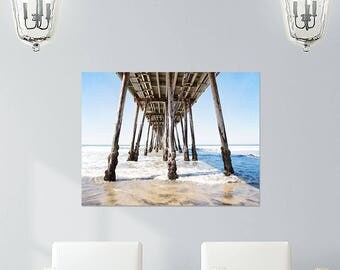 Large Canvas Art, Pier, Beach Canvas, Gallery Wrap, San Diego, Coastal Decor, Large Wall Art Beach House Art Seaside, Living Room Wall Decor