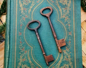 2 Hand Forged Antique Skeleton Keys
