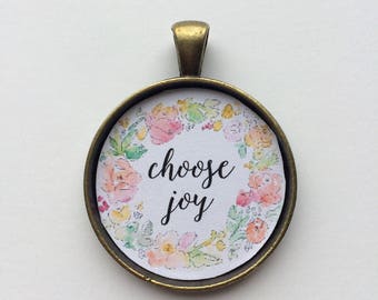 Choose joy necklace