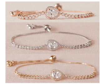 Flower girl jewelry, Little Girl Wedding Bracelet, Rose Gold, Gold, Bridal Jewelry, Bailey Flower girl Bracelet