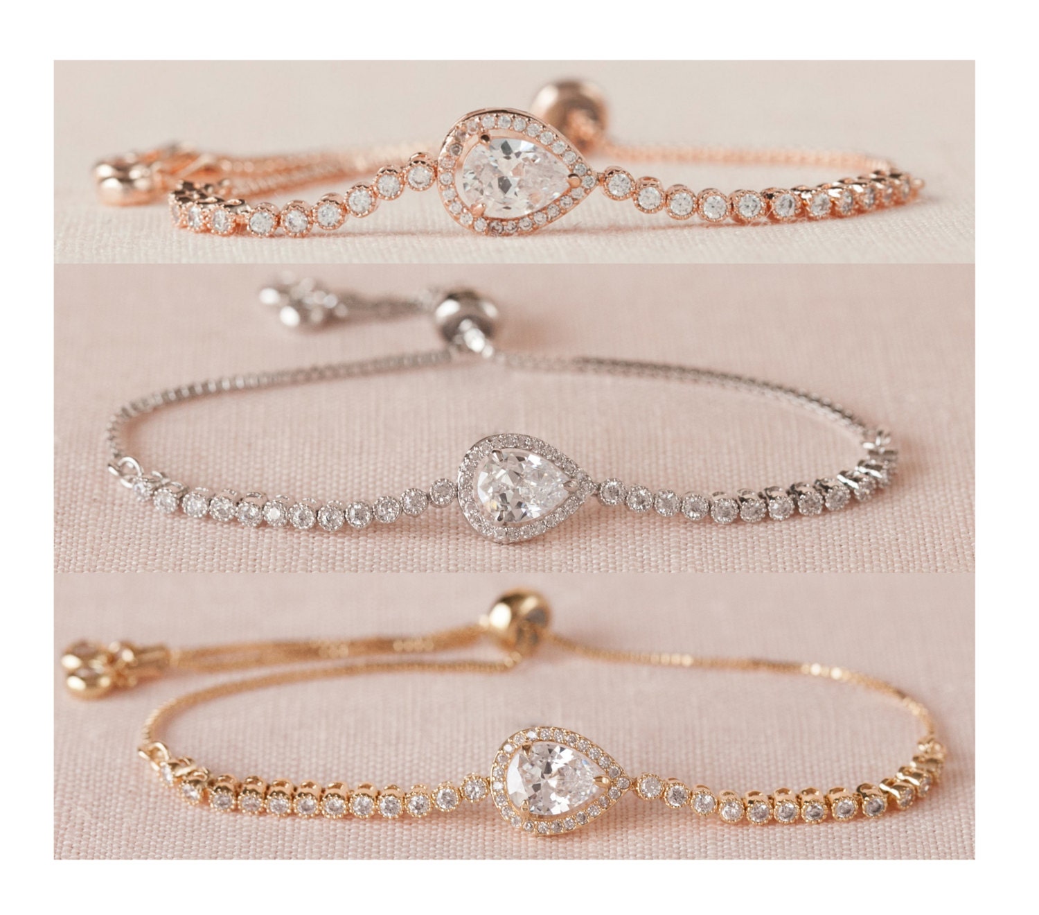 Flower girl jewelry Little Girl Wedding Bracelet Rose Gold