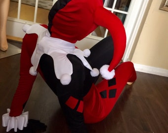 Harley Quinn Costume jumpsuit Custom Made
