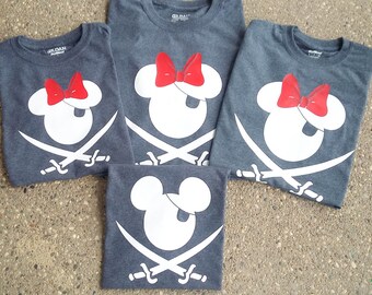 Pirate Disney Shirt for the Family! Mickey or Minnie!!