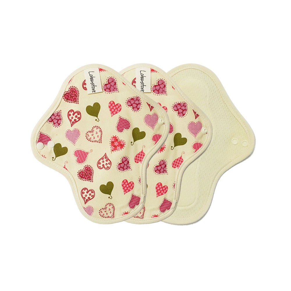 8 Washable Cotton Cloth Menstrual Pads / Sanitary napkin