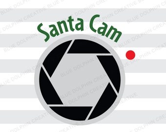 Santa Cam, Santa's Watching, SVG, PNG, DXF, pdf, jpg, ai, Cricut, Silhouette, Cutting files, Christmas ornament cut file, instant download