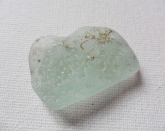 Seafoam bubbly bonfire sea glass - English beach find piece