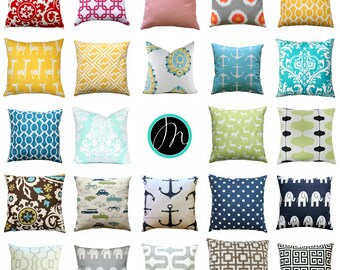 CLEARANCE Throw Pillow Covers, Toss Pillows, Bedroom Decor, Sofa Pillows, Modern Pillow Case, Zippered Pillow, 20x20 Cushion Cover SALE