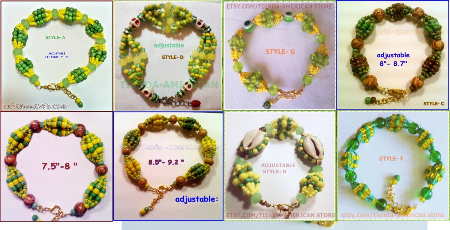 Santeria. yoruba Beaded Bracelet Idde for ORUNMILA. Orula