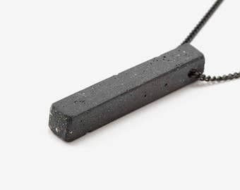 Mens Necklace, Mens Bar Necklace, Concrete Necklace For Men, Concrete Necklace Gift For Him,