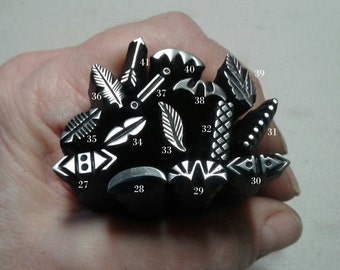 Jewelry stamp, Metal Stamps, jewelry making tools, native stamp, metal stamping tools, leather stamp, metal punch, tribal stamps, ink stamp