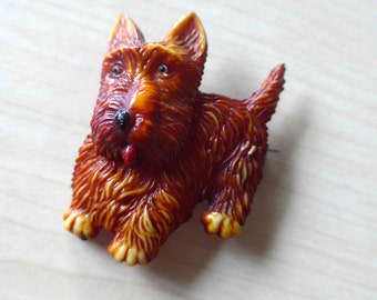 Broche pour chien scottie, broche en acrylique, bijoux d