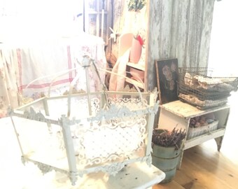 chandelier etched glass vintage shabby chic prairie cottage chic