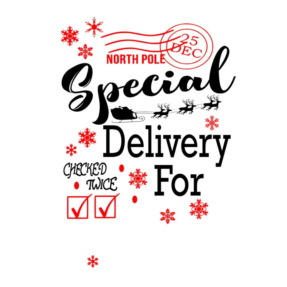 Download SVG Special Delivery Santa Sack Design Santa Letter Design