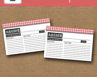 Cute Owl Themed Recipe Cards digital sheet collage sheet