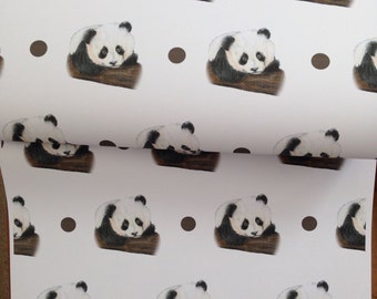 Panda wrapping paper, gift wrap, for panda lovers, read description