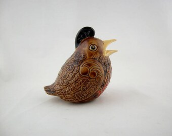 Mid Century Ceramic Bird Cinammon Shaker, Danish Modern Style