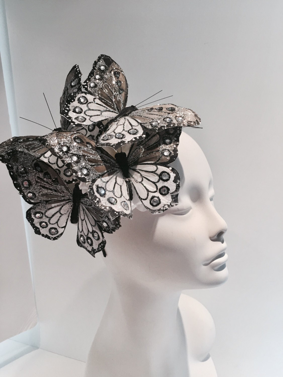 Butterfly Fascinator Derby Butterfly Hat Coctail Hat