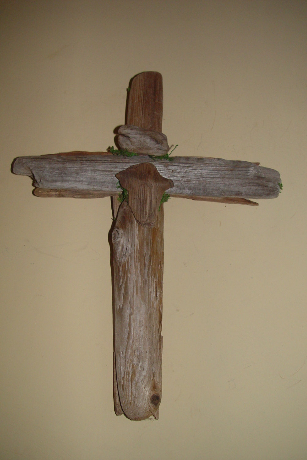 Small Driftwood Wall Cross that reflects by EagleCountryCreation