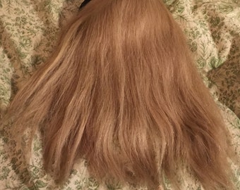 Cool blonde vintage 60's human hair fall half wig bouffant style
