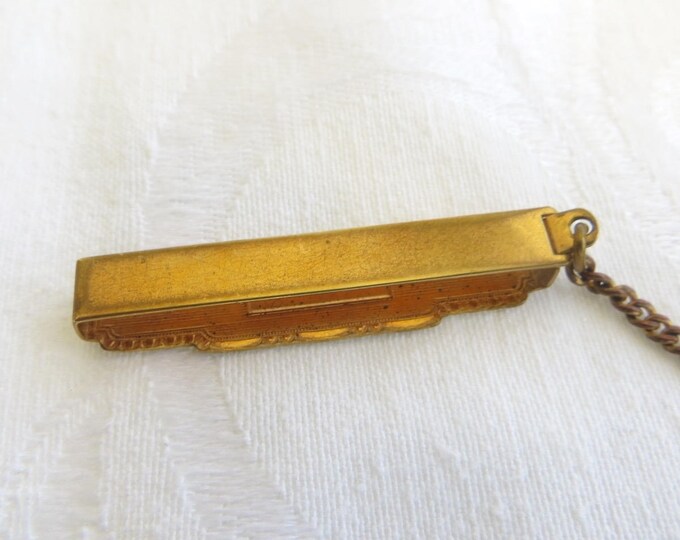 Antique Belt Clip Watch Fob, Gold Filled, Swivel Watch Clip, Vintage Watch Fob