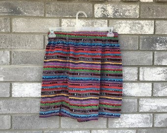 vintage southwestern bright neon shorts