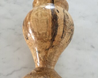 Spalted Maple Wooden Vase, Lathe turned