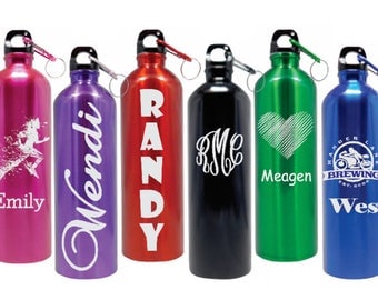 Personalized Water Bottles Stainless Steel Water Bottle Custom Engraved BPA Free Name-Eco-friendly Wedding Gift, Housewarming Gifts 6 Colors
