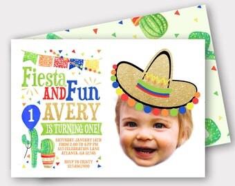 Fiesta Birthday Invitation | Fiesta Invitation | Taco Birthday Invitation | Spanish Birthday Invitation | Cactus Invitation