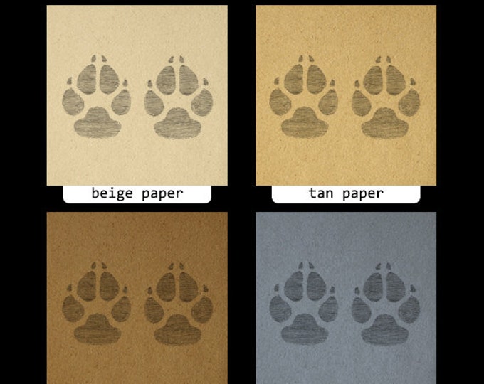 Printable Dog Paw Prints Digital Image Graphic Pet Dog Art Illustration Antique Art Download Vintage Clip Art Jpg Png Eps HQ 300dpi No.1210