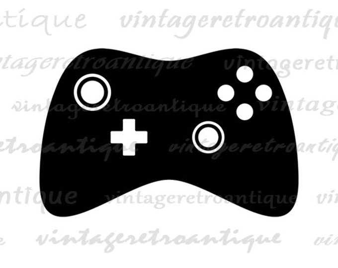 Printable Image Video Game Graphic Gaming Digital Video Game Controller Gamepad Download for Transfers Tea Towels etc HQ 300dpi No.3937