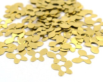 50 Pcs. Raw Brass 12.5x13.5 mm Butterfly Brass Charms