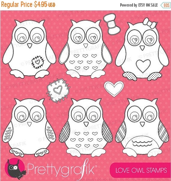 80% OFF SALE Owl digital stamp commercial use, vector graphics, digital stamp, digital images - DS402 Il_570xn