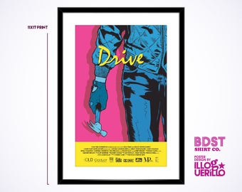 Drive Movie Poster Art // Ryan Gosling Minimalist Film Print // Original Wall Decoration Design