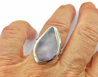 Sea Glass Ring, Purple Sea Glass, Beach Glass ring, Sea Glass Jewelry, Sea Glass Statement Ring