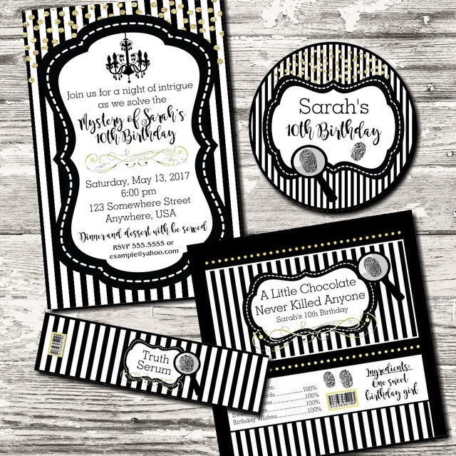 Digital party supplies by Design13 on Etsy