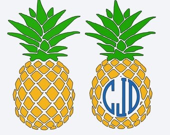 PINEAPPLE MONOGRAM Decal PINEAPPLE Decal Yeti Decal Car Decal Custom Decal Lily Pulitzer inspired Pattern Window Decal